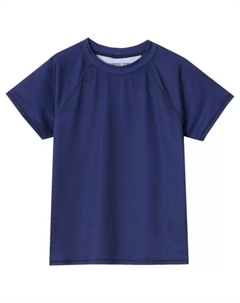 Плавки с коротким рукавом для малышей и девочек 8-16 лет, синий Lands' end