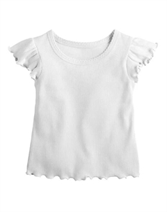 Футболка с короткими рукавами-крылышками для девочек и малышек, белый Jumping beans