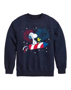 Мальчики 8-20 лет пижама с изображением Снупи и Вудстока с фейерверками, синий Licensed character