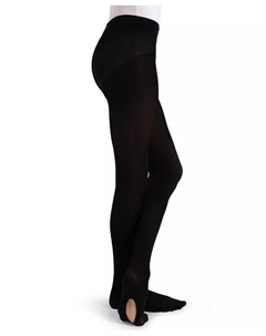 Детские ультрамягкие леггинсы Transition Tight с вязаным поясом, черный Capezio