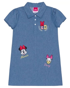 Джинсовое платье для девочек и малышек Minnie Daisy, синий Disney