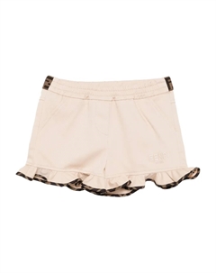 Шорты с вышитым логотипом, нейтральный Fendi kids