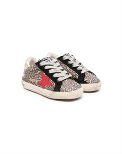 Кеды Super-Star с леопардовым принтом, черный Golden goose kids