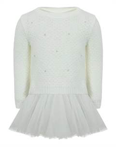 Декорированное платье из тюля, белый Lapin house