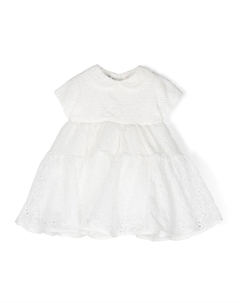 Платье из цветочного кружева с короткими рукавами, белый Mimisol