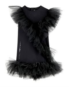 Платье с оборками, черный Karl lagerfeld kids