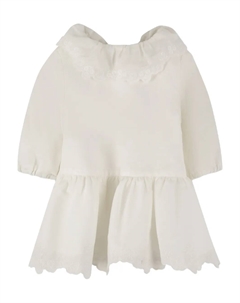 Платье с оборками, нейтральный Chloé kids