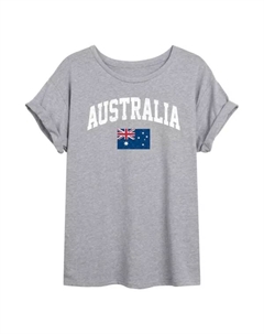 Футболка оверсайз с флагом Австралии для подростков, серый Unbranded