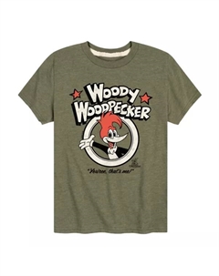 Футболка с рисунком Woody Woodpecker Yesiree That's Me для мальчиков 8-20 лет, зеленый Licensed character
