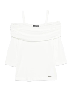 Топ с подворотом, белый Monnalisa