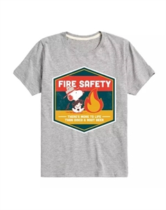 Футболка с рисунком пожарной безопасности для мальчиков 8-20 лет, серый Licensed character