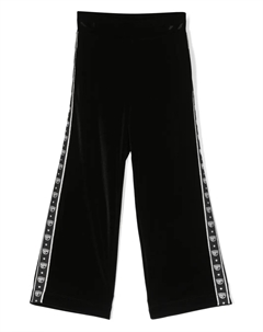 Бархатные брюки с узором Eyelike, черный Chiara ferragni kids