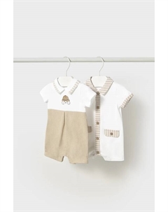 Детские ползунки 2 шт, бежевый Mayoral newborn