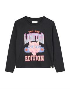 Футболка с длинными рукавами и графичным принтом, черный Billieblush