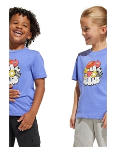 Детская хлопковая футболка, фиолетовый Adidas