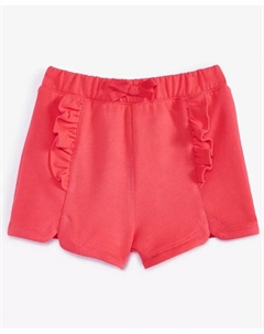 Шорты для девочек с рюшами из велюра, красный First impressions