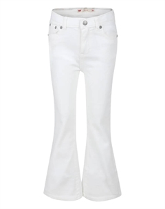 Расклешенные джинсы с нашивкой-логотипом, белый Levi's kids