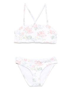 Комплект бикини с цветочным принтом и оборками, белый Tartine et chocolat