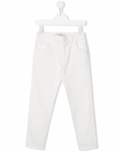 Джинсы скинни с бахромой, белый Philosophy di lorenzo serafini kids