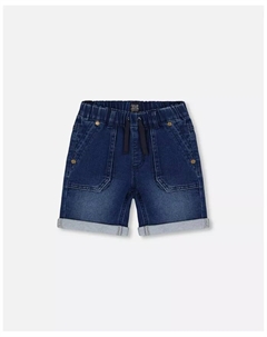 Детские шорты для мальчиков из денима с начесом, темно-синие - Toddler|Child, синий Deux par deux