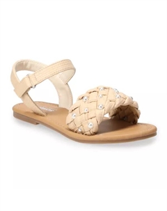 Сандалии Marjorie с регулируемыми ремешками для девочек маленьких и больших размеров с имитацией жемчуга, бежевый Sonoma goods for life