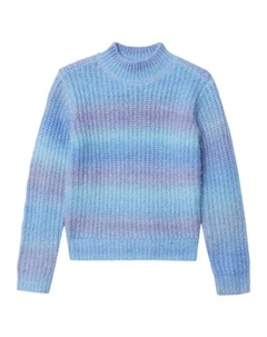 Плотный вязаный свитер для девочек 2-16 лет, цвет pink lime ombre Lands' end