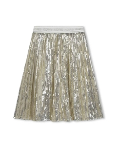 Юбка с логотипом и пайетками, золотой Michael kors kids