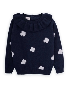 Джемпер с цветочным принтом, синий Knot