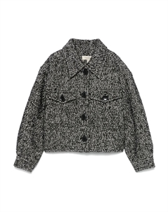 Жакет с узором в елочку, черный Twin-set kids