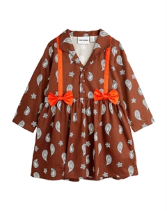 Платье с принтом пейсли, коричневый Mini rodini