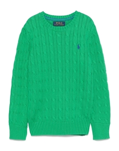Свитер фактурной вязки, зеленый Polo ralph lauren kids