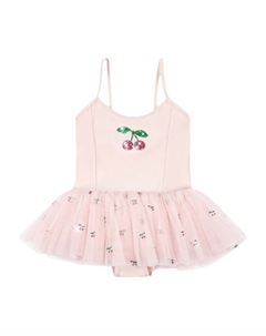 Платье с вышивкой вишни, розовый Konges slojd