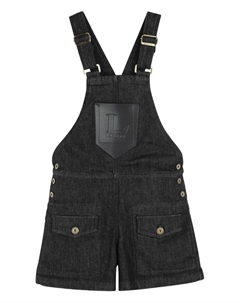 Короткий джинсовый комбинезон, черный Lanvin enfant