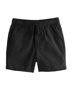 Шорты для мальчиков с завязками и плоской передней частью из поплина, цвет black ore Jumping beans