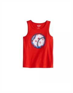 Базовая майка с принтом для мальчиков 4–12 лет, цвет red star baseball Jumping beans