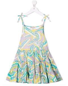 Платье с графичным принтом, фиолетовый Pucci junior