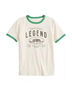 Футболка с контрастной окантовкой для мальчиков 8-20 лет, обычная и свободная, цвет ivory football Sonoma goods for life