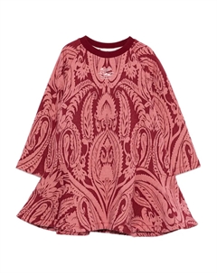 Расклешенное платье мини с принтом пейсли, розовый Etro kids