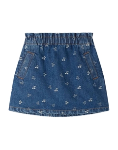 Юбка с эластичным поясом и принтом, синий Bonpoint