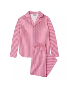 Комплект пижамы из фланели: топ и брюки, цвет candy pink stripe Lands' end