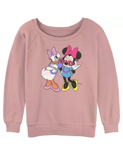 Модная махровая блузка с рисунком Минни Маус и Дейзи для подростков, цвет desert pink Disney