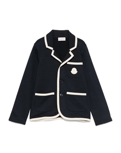 Пиджак с нашивкой-логотипом, синий Moncler enfant