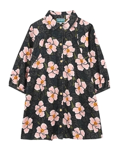 Платье-рубашка с цветочным принтом, розовый Kenzo kids