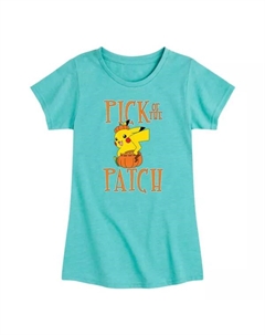 Футболка с нашивкой «Покемон» для девочек 7–16 лет, синий Licensed character