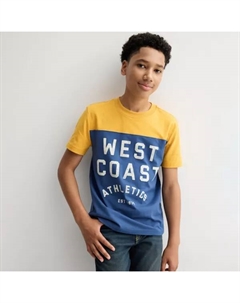 Мальчиковая повседневная футболка с цветными блоками 8-20 лет, обычная и свободная, цвет navy varsity Sonoma goods for life