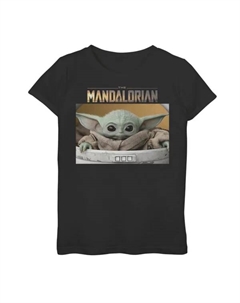 Футболка с принтом «Мандалорец-ребенок», также известная как «Малыш Йода», для девочек 7–16 лет, черный Star wars