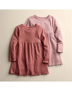 Комплект из двух платьев с длинными рукавами для девочек 4–12 лет, цвет woodrose Little co. by lauren conrad