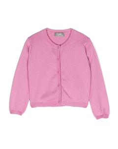 Кардиган с круглым вырезом, розовый Il gufo