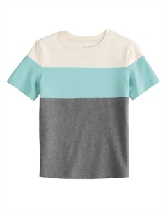 Футболка с цветными блоками для мальчиков 4-12 лет, цвет medium gray Jumping beans