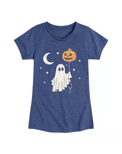 Футболка с принтом "Привидение и тыква" для девочек 7-16 лет, цвет heather navy Licensed character